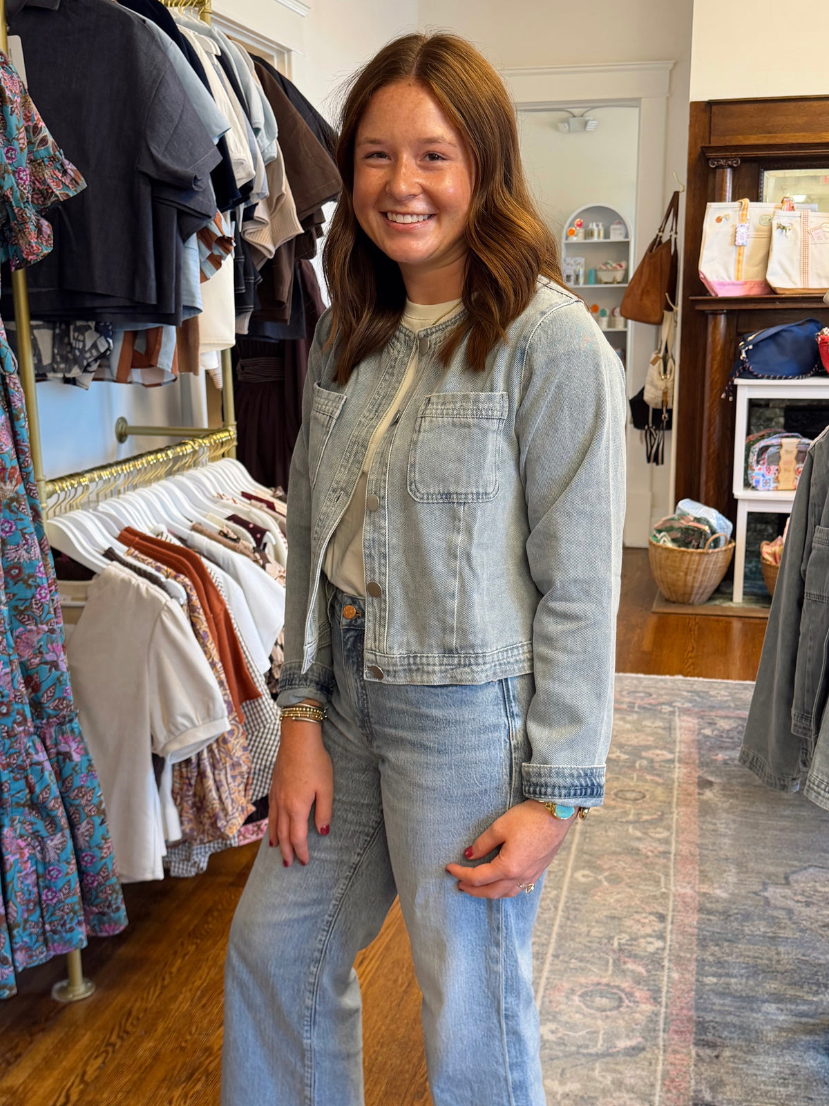Light Wash Tailored Denim Jacket