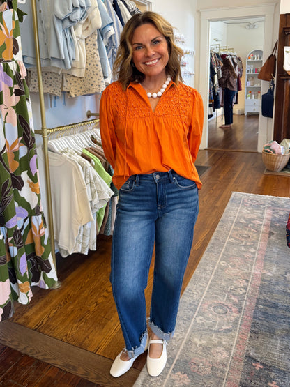 The Sarah Side Detail Barrel Jeans