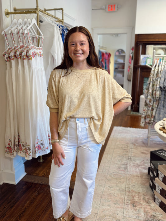 Abbey Lightweight Taupe Tee