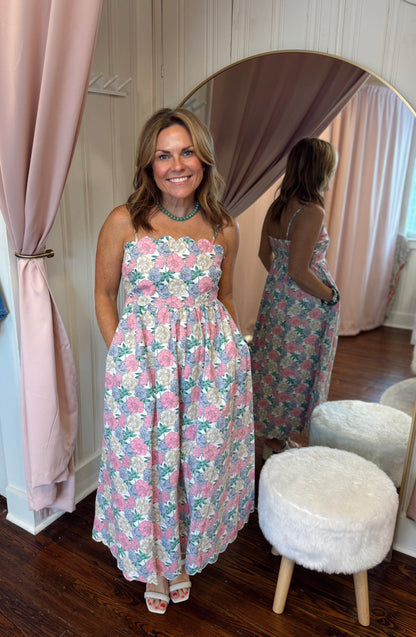 Scallop Floral Maxi