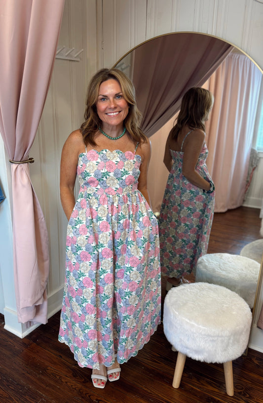 Scallop Floral Maxi