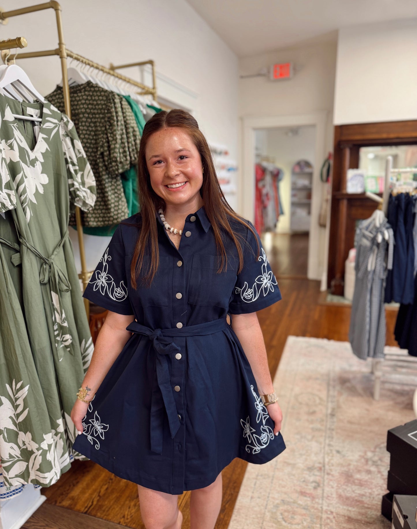 Chelsea Embroidered Denim Dress