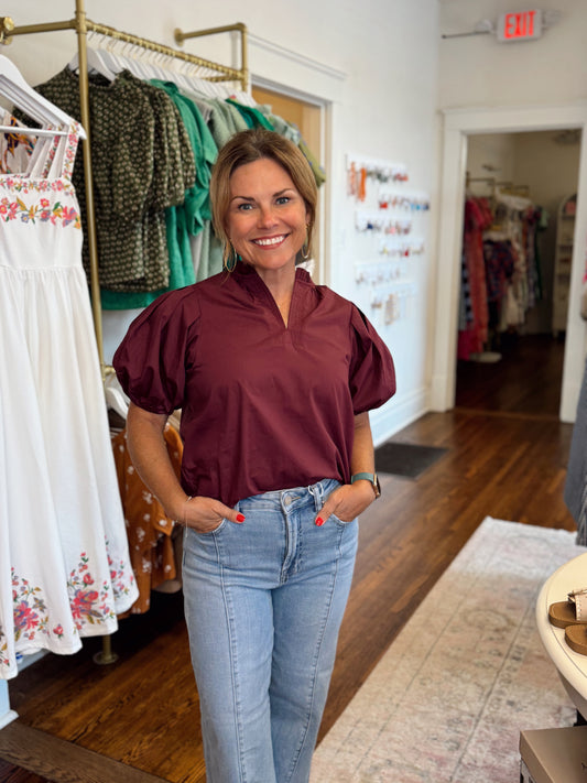 City Winery Puff Sleeve Top