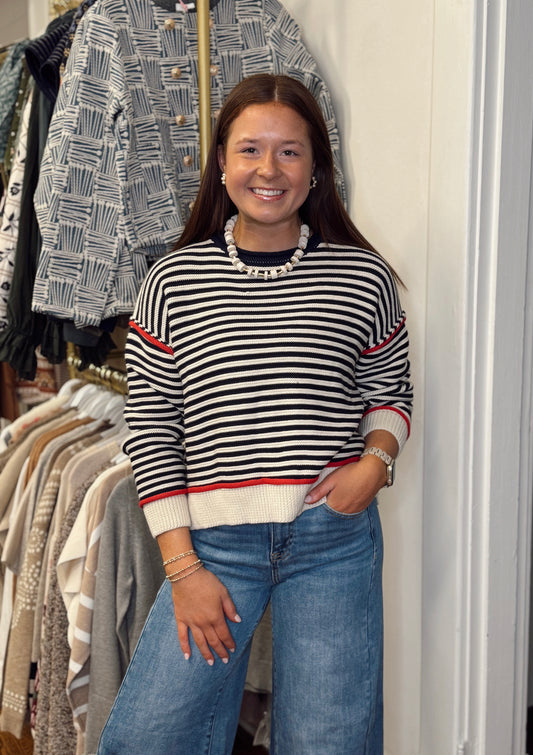Nautical Navy Stripe Sweater