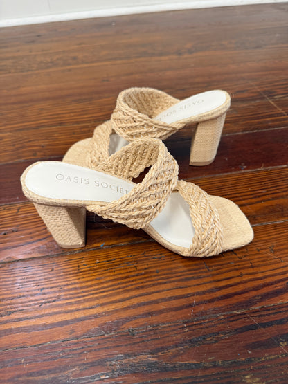 The Barbara Woven Double Band Heel