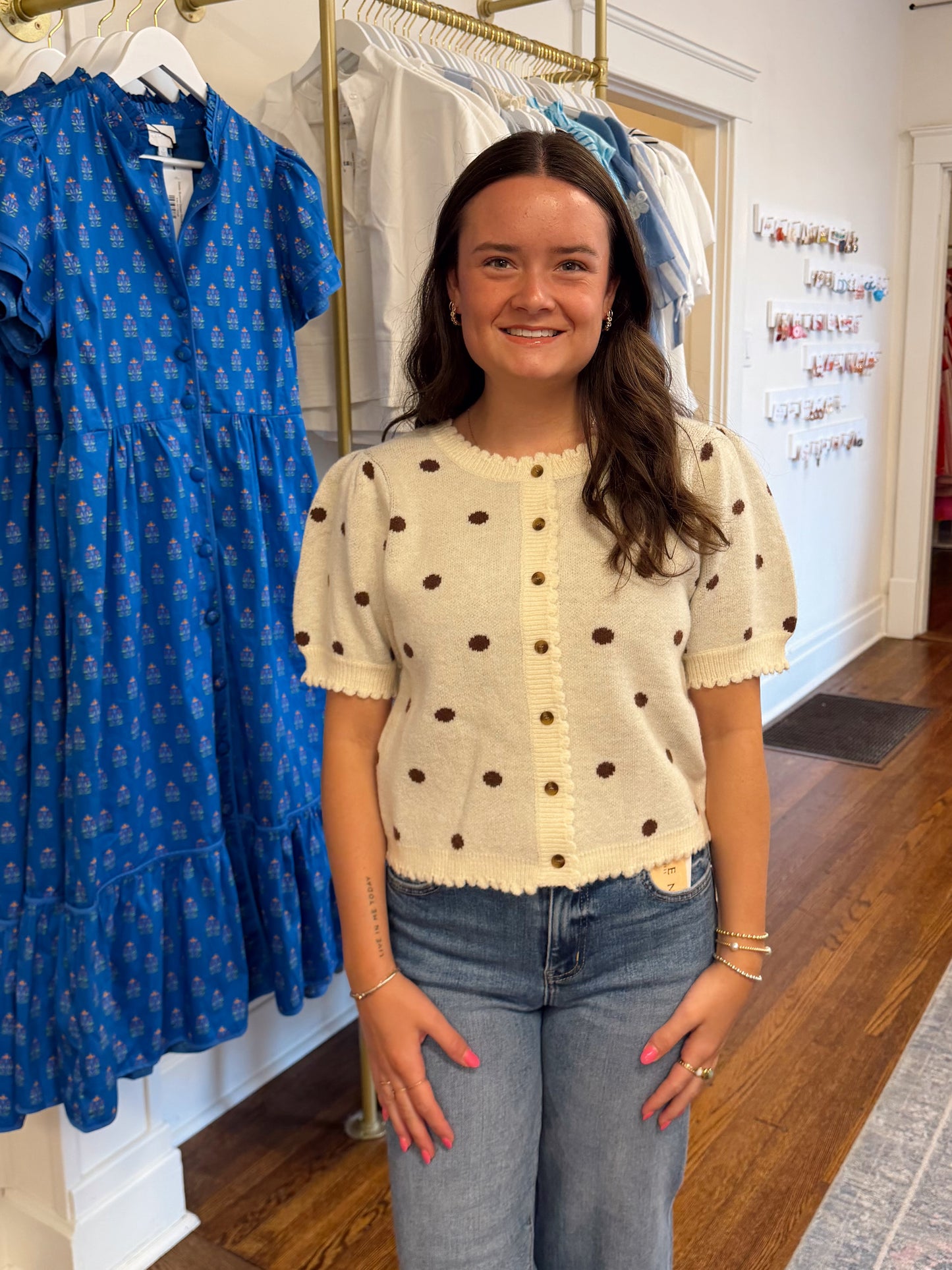Ruby Polka Dot Cardigan
