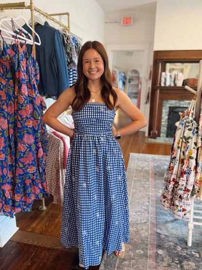 Azure Lace Maxi Dress