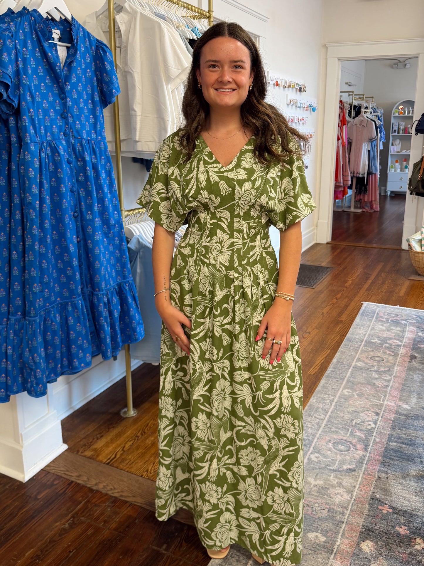 Terria Olive Maxi Dress