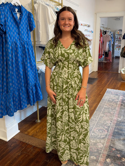 Terria Olive Maxi Dress