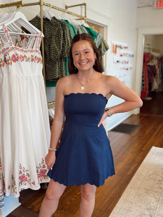 Fit & Flare Navy Dress