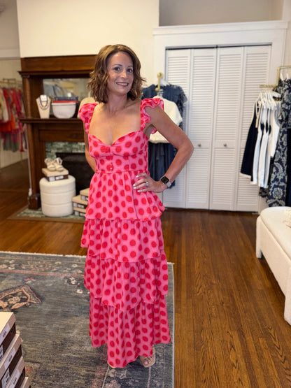 Keith Polka Dot Tiered Dress