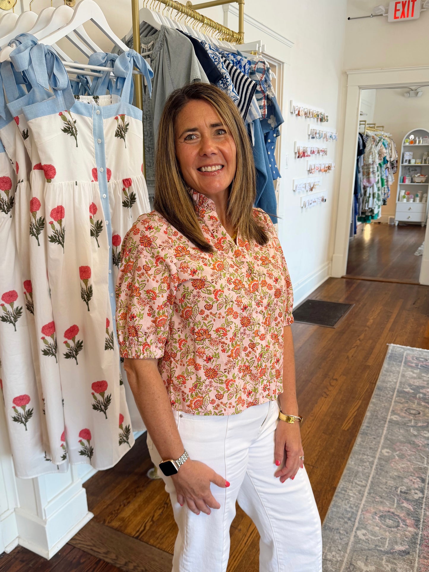 Katrina Pink Floral Top