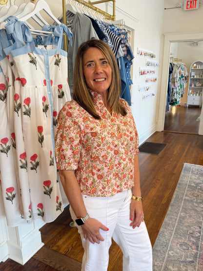 Katrina Pink Floral Top