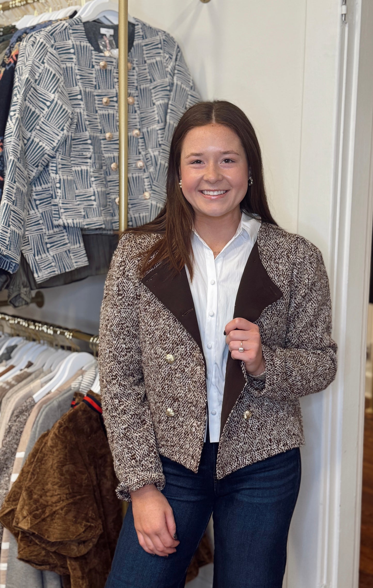 Brenda Brown Tweed Jacket