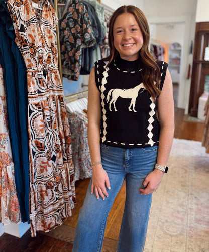 Horsin' Around Sleeveless Sweater