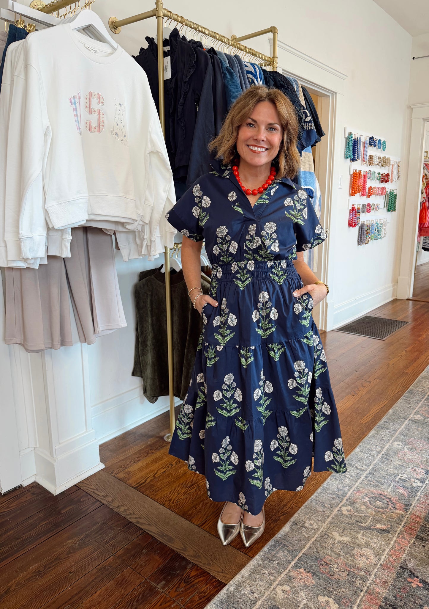 Kristy Short Sleeve Floral Dress