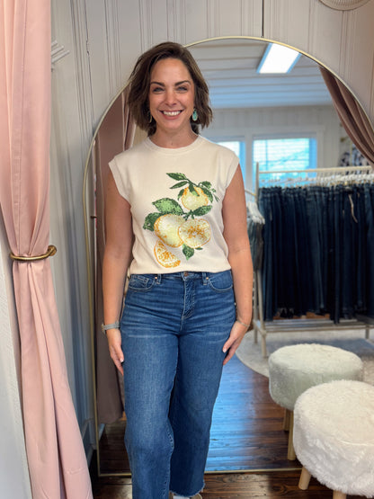 Summer Lemon Sleeveless Sweater