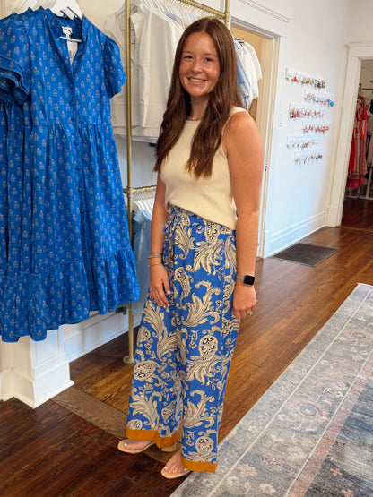 Charlie Blue Pattern Pants