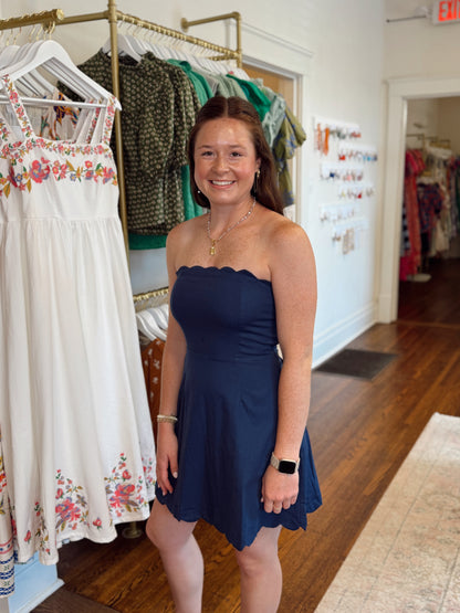 Fit & Flare Navy Dress