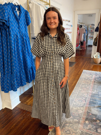 The Natalie Gingham Maxi Dress