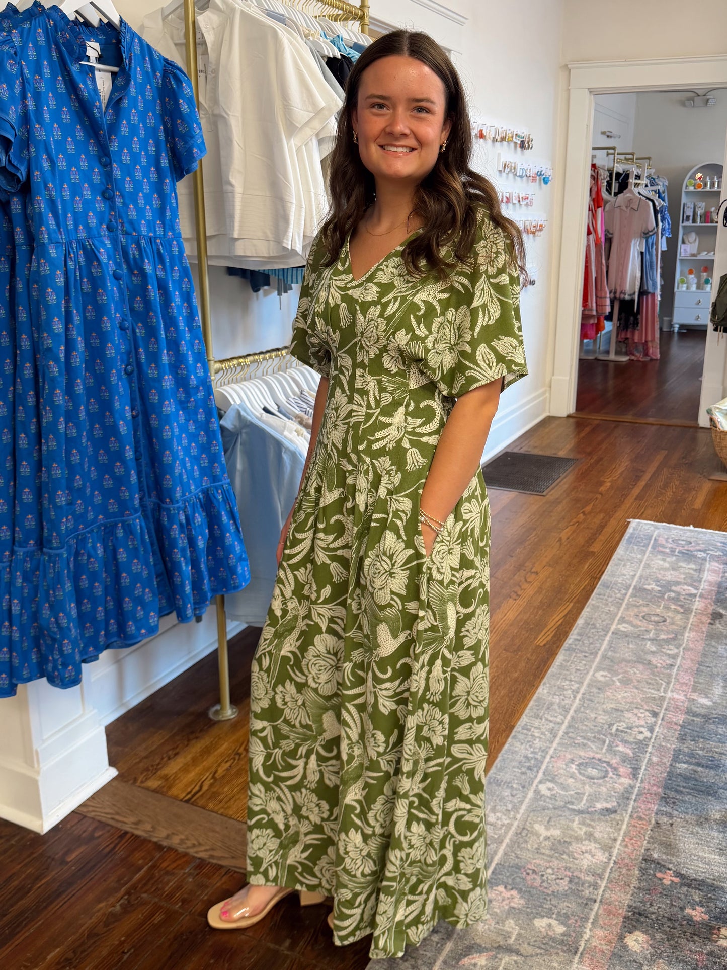 Terria Olive Maxi Dress