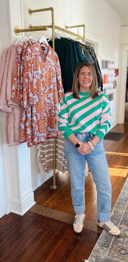 Sherrie Diagonal Stripe Sweater