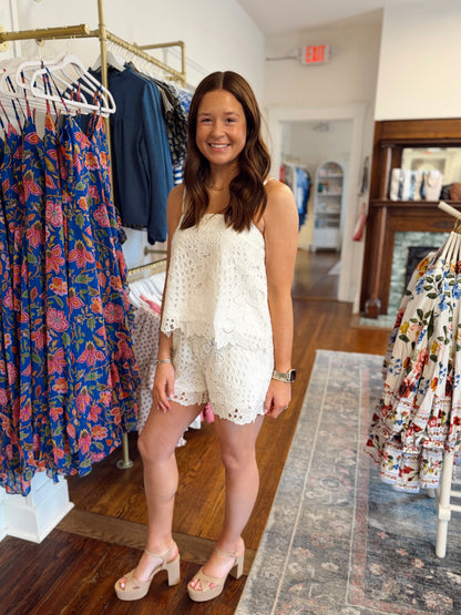 Lacey White Floral Set