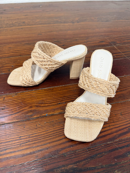 The Barbara Woven Double Band Heel