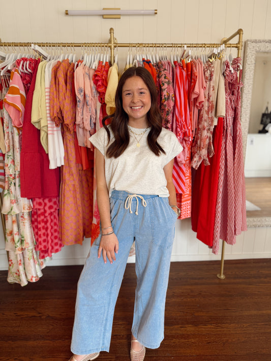 Everyday Mineral Washed Denim Blue Pants