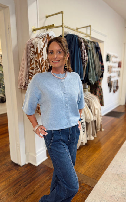 Baby Blue Button Down Cardigan