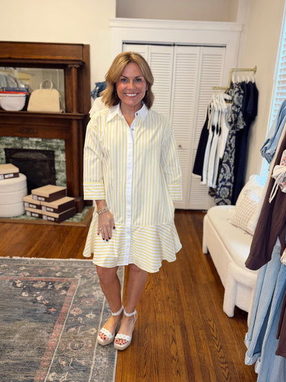 Rilee Yellow Stripe Dress