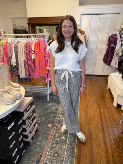 Cabana Black & White Striped Pants