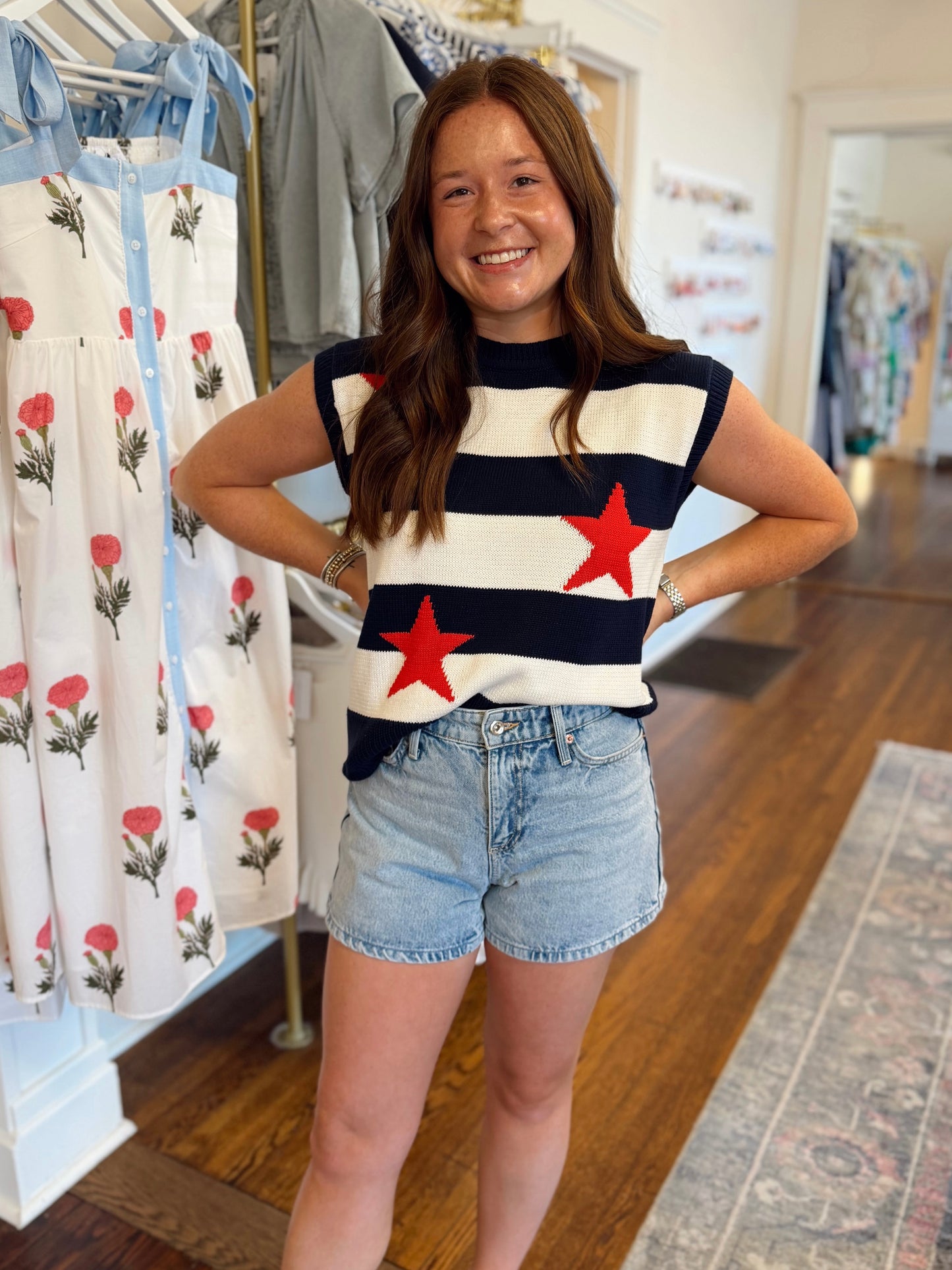 Stars and Stripes Knit Sweater