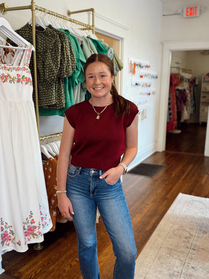 Cabernet Cap Sleeve Top