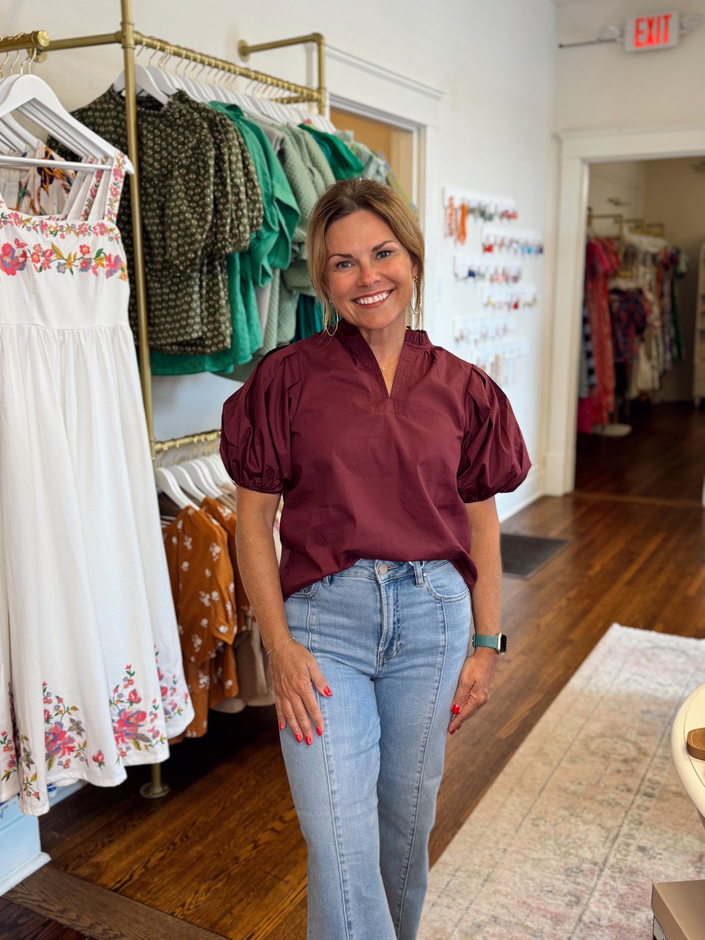 City Winery Puff Sleeve Top