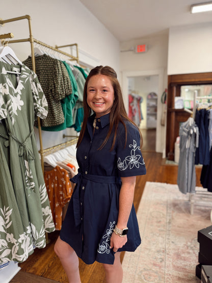 Chelsea Embroidered Denim Dress