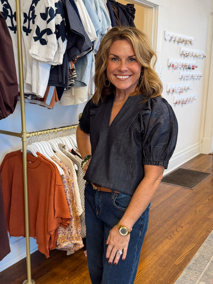 Josephine Denim Top
