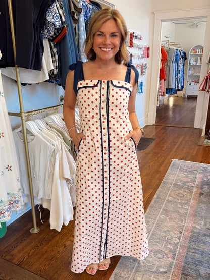 Summer Tie Polka Dot Dress