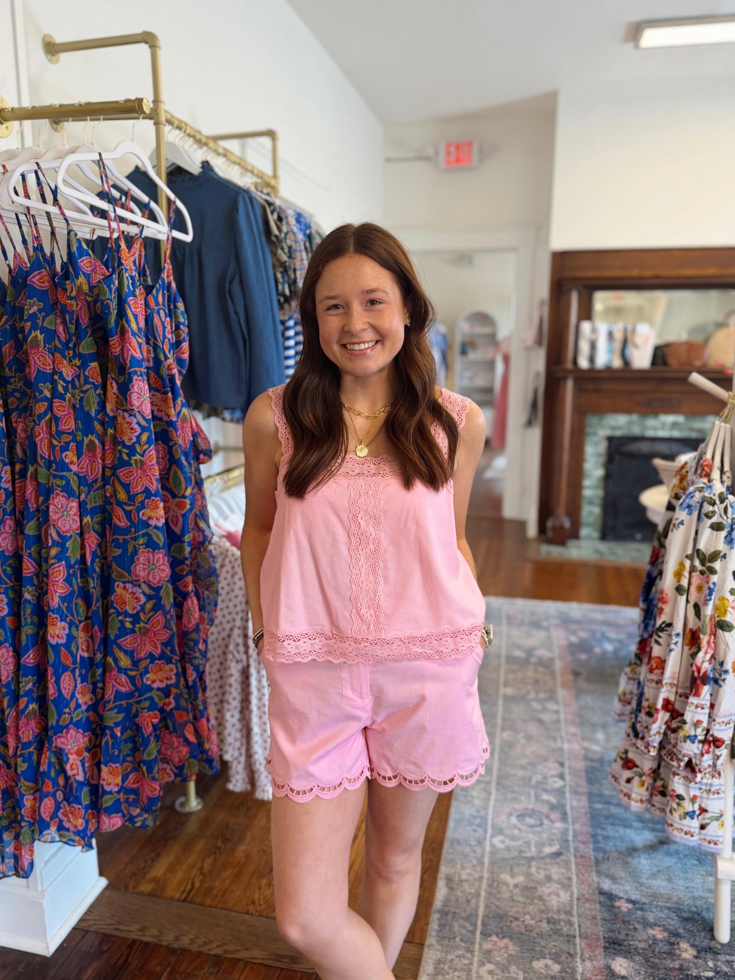 Strawberry Milk Scallop Shorts