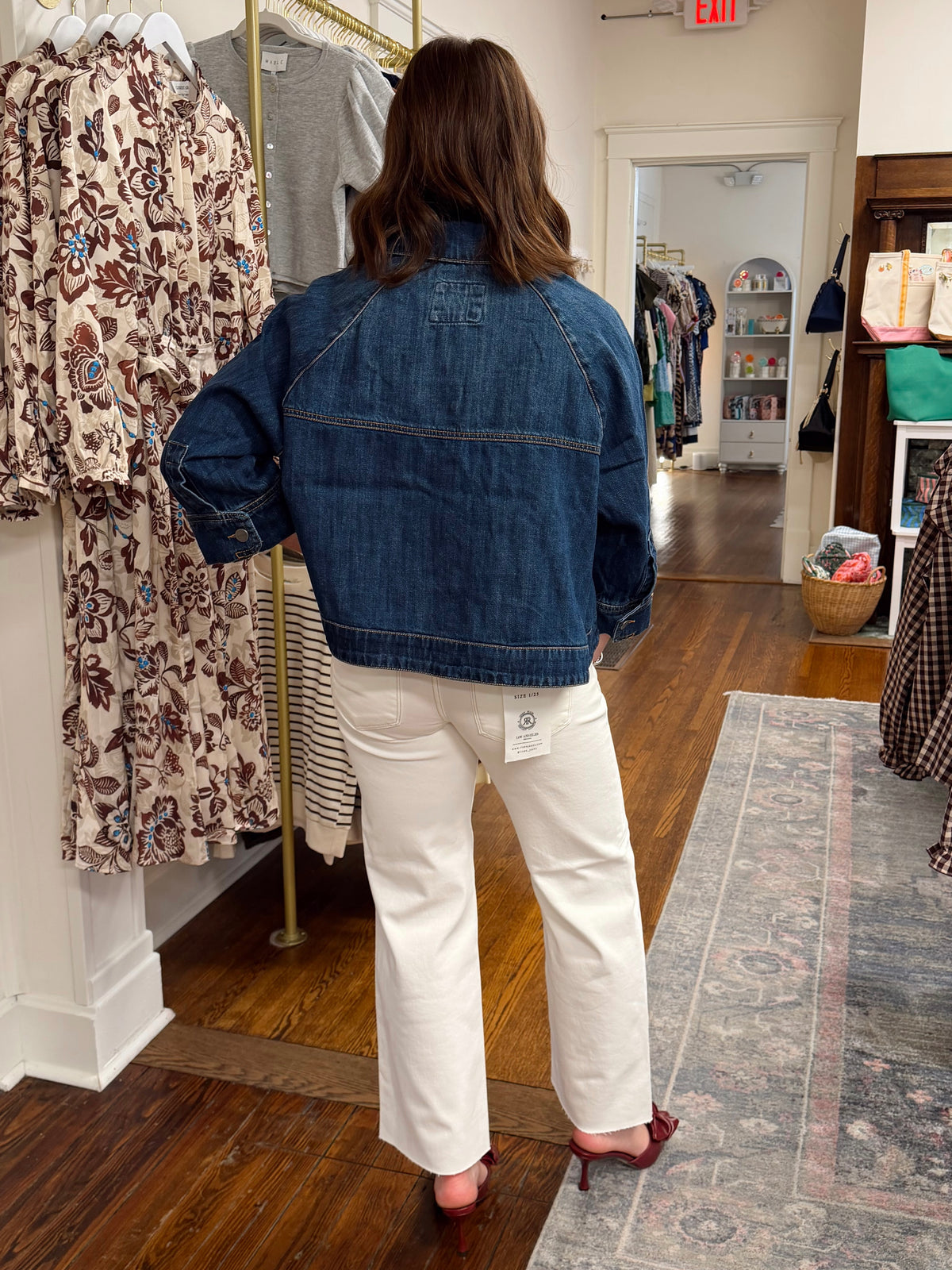 The Doris Cream Raw Hem Jeans