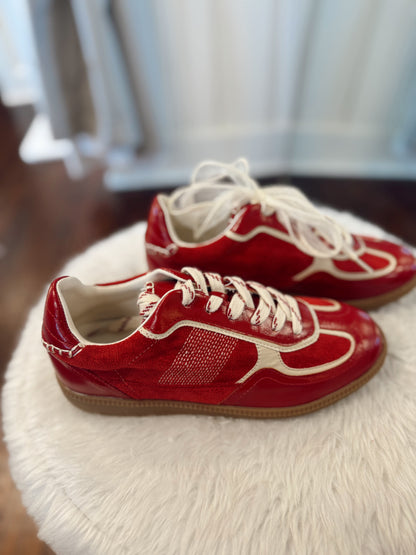 The Dalia Cherry Lace Up Sneaker