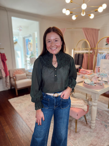 Henrietta Smocked Cuff Top