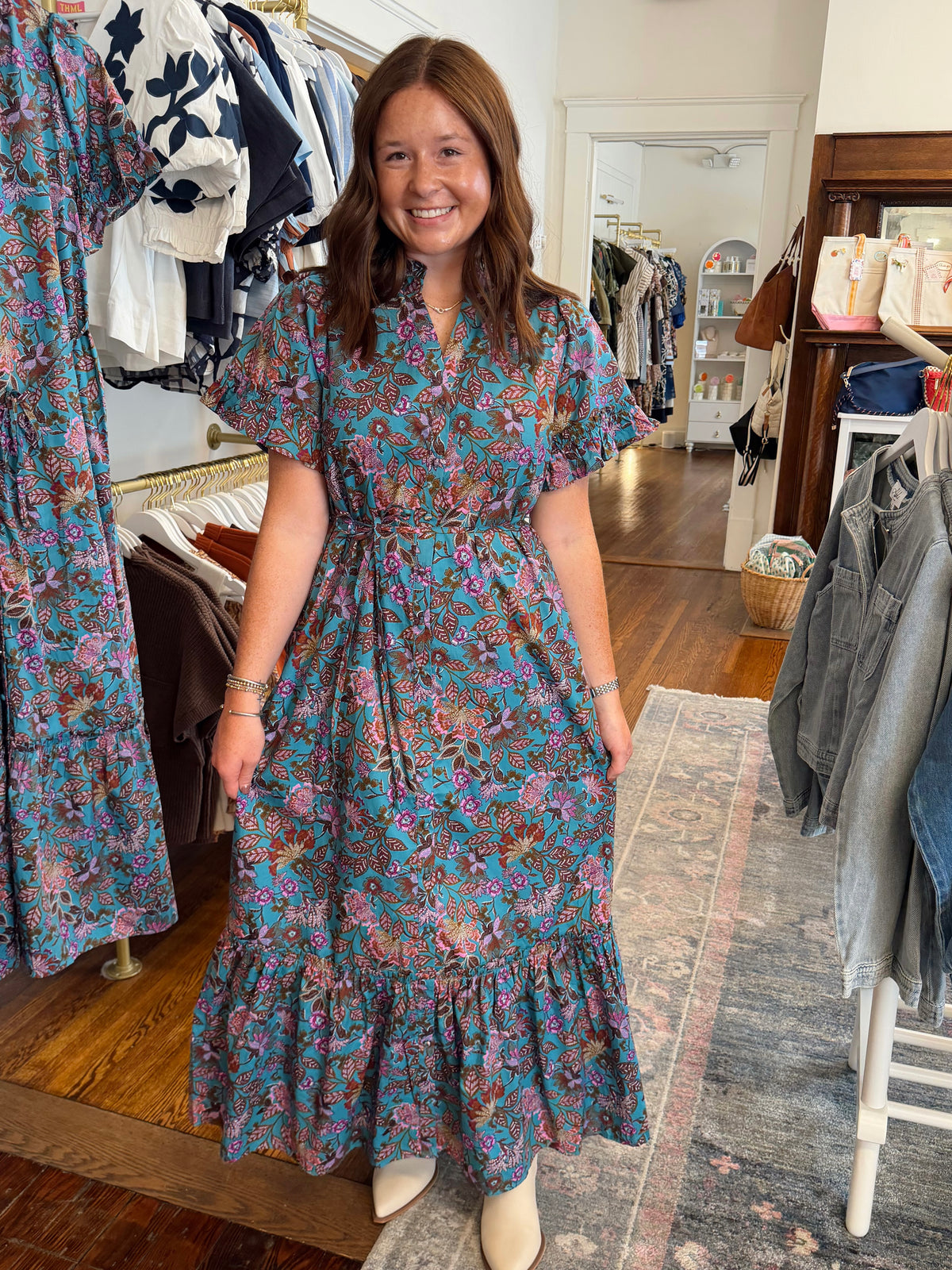 Alna Button Up Floral Dress