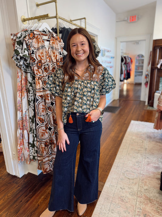 Forever Floral Detailed Top