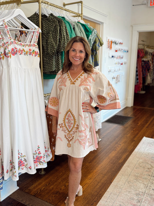 Tatum Boho Embroidered Dress