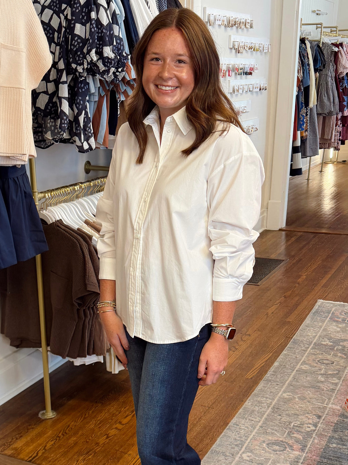 Crisp White Button Down