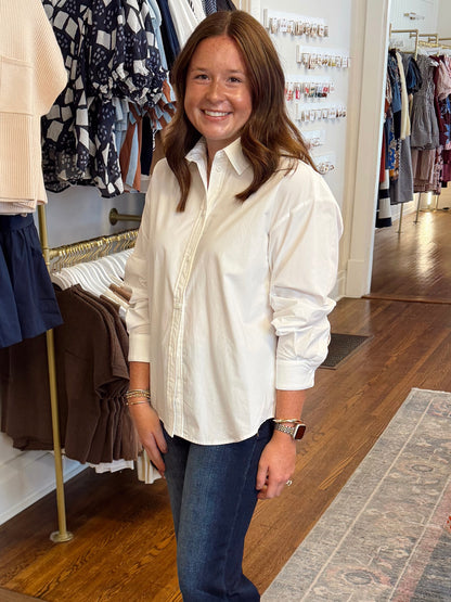 Crisp White Button Down