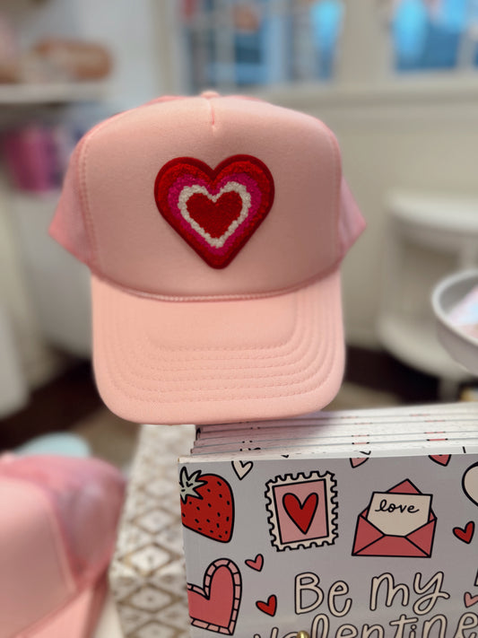 Chenille Heart Trucker Hat