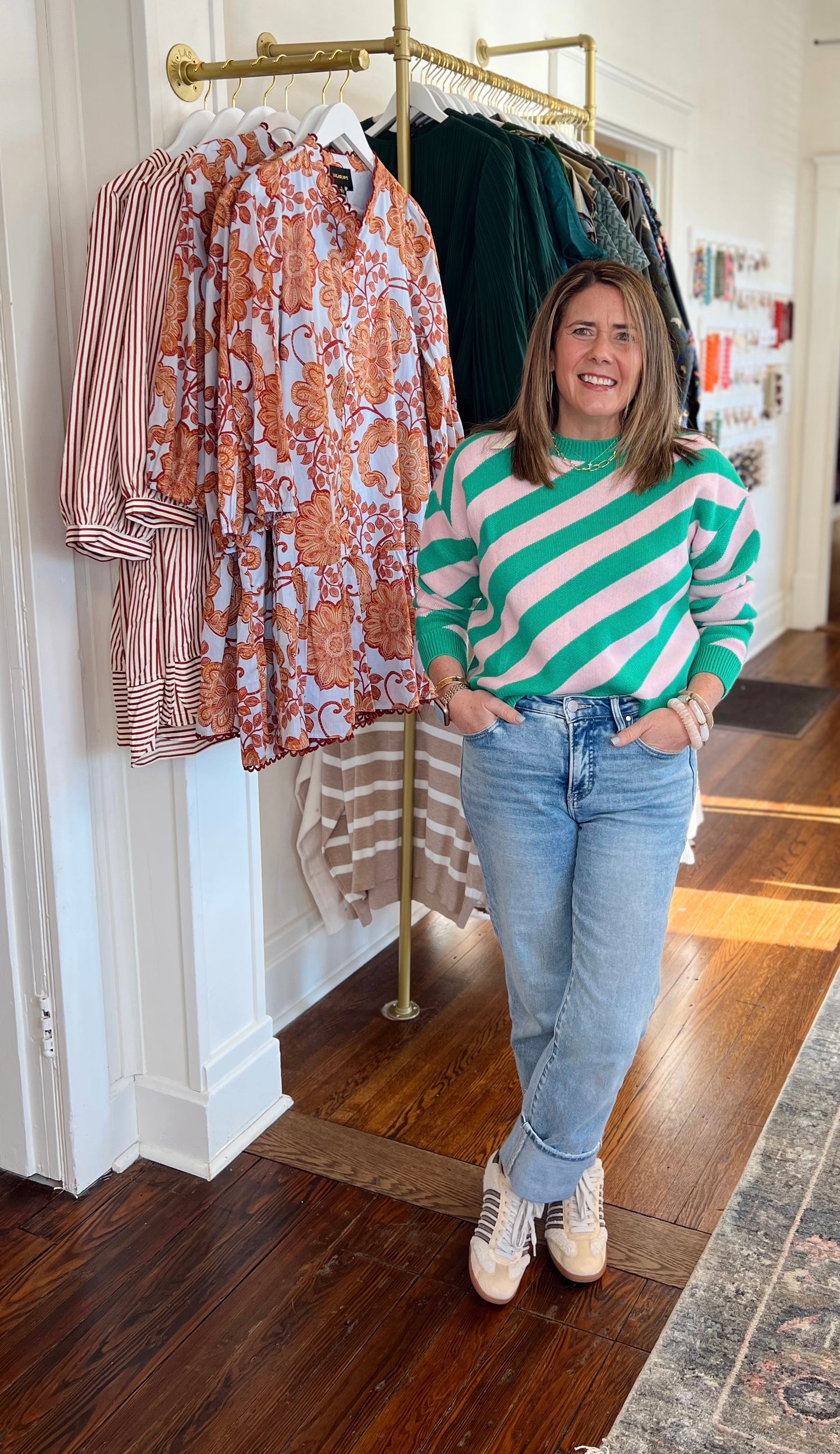 Sherrie Diagonal Stripe Sweater