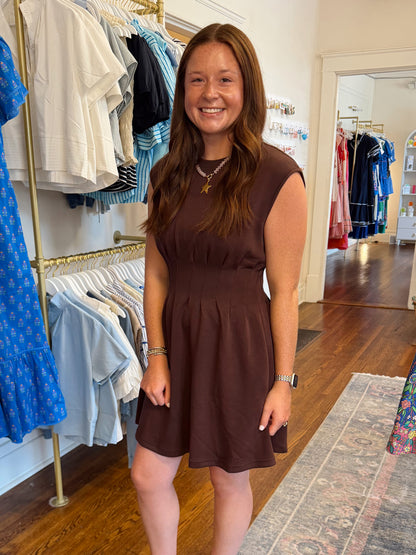 Brownland Pleated Dress